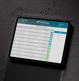 Sección de familiares en una tablet